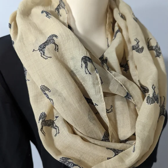 Zebra Infinity Scarf - Picture 2 of 4